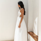 Lantern Trail Maxi Dress White