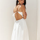 Lantern Trail Maxi Dress White