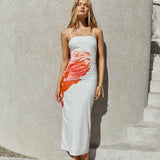 Bouquet Blooms Maxi Dress Orange