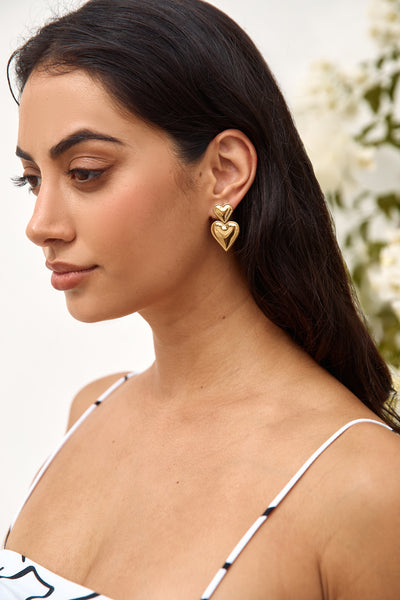 18k Gold Plated Love To Love Earrings Gold