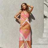 Hideaway Halter Maxi Dress Pink