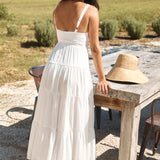 Shooting Stars Maxi Dress White