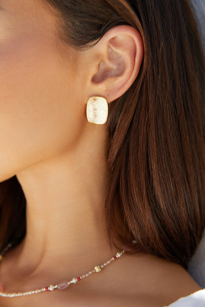 18K Gold Plated Focused Earrings Gold