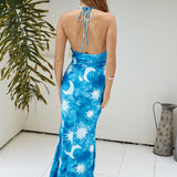 Starlit Oasis Maxi Skirt Blue