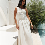 Lexi Loves Shoulder Maxi Dress Beige