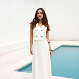 Yolanda Maxi Skirt White