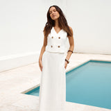 Yolanda Maxi Skirt White