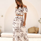 Island Whisper Maxi Skirt Brown