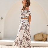 Island Whisper Maxi Skirt Brown