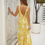 Solar Eclipse Maxi Dress Yellow