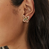 18K Gold Plated Flutter Away Earrings Gold