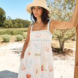 Provence Escape Linen Maxi Dress Multi