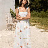 Provence Escape Linen Maxi Dress Multi