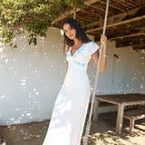 Sweetest Dreams Linen Maxi Dress White