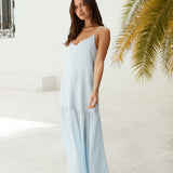 Island Rhythm Maxi Dress Blue