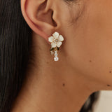 18K Gold Plated In Full Bloom Earrings Gold