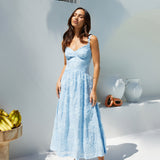 Porcelain Princess Maxi Dress in Blue