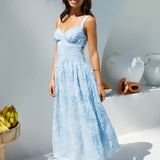 Porcelain Princess Maxi Dress in Blue