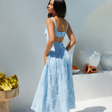 Porcelain Princess Maxi Dress in Blue