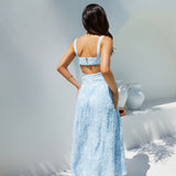 Porcelain Princess Maxi Dress in Blue