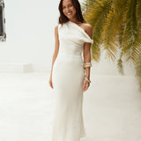 One For You Off Shoulder Maxi Dress Cream