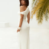 One For You Off Shoulder Maxi Dress Cream