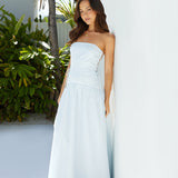 Hidden Paradise Strapless Maxi Dress Blue