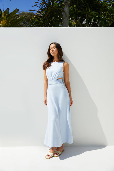 Coastal Glow Maxi Dress Blue