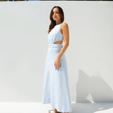 Coastal Glow Maxi Dress Blue