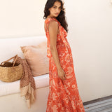 Sweet Melody One Shoulder Maxi Dress Orange