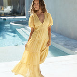 Secret Garden Maxi Dress Yellow