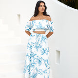 Island Whisper Maxi Skirt Blue