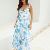 Ocean Mist Midi Dress Blue