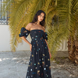 Bonnie Off Shoulder Maxi Dress Black