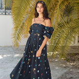 Bonnie Off Shoulder Maxi Dress Black