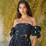 Bonnie Off Shoulder Maxi Dress Black