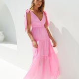 Aurora Glow Pink Maxi Dress