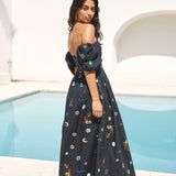 Bonnie Off Shoulder Maxi Dress Black