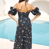 Bonnie Off Shoulder Maxi Dress Black