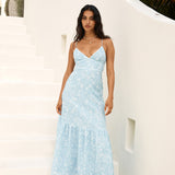 Bright Skies Maxi Dress Blue