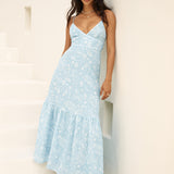 Bright Skies Maxi Dress Blue