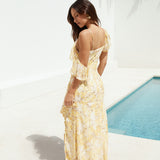 Summer Blossoms Maxi Dress Yellow