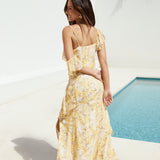 Summer Blossoms Maxi Dress Yellow