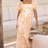 Sunrise Hue Maxi Dress Orange