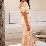 Sunrise Hue Maxi Dress Orange