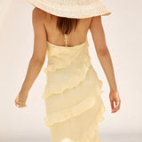 Ethereal Energy Halter Maxi Dress Yellow