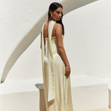 Radiant Rhythm Strapless Maxi Dress Yellow