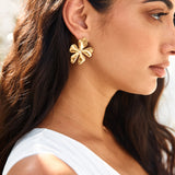 18k Gold Plated Blossom Love Earrings Gold