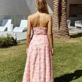 Sasha Strapless Maxi Dress Pink