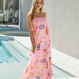 Magic Tricks Strapless Maxi Dress Pink